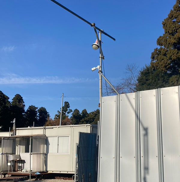 佐倉市ヤード 防犯カメラ設置