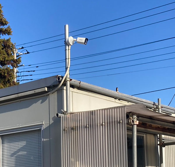 佐倉市ヤード 防犯カメラ設置