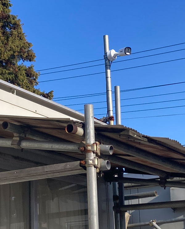 佐倉市ヤード 防犯カメラ設置