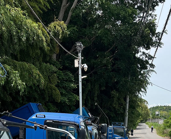 八千代市 産業廃棄物処理業者 駐車場 防犯カメラ設置