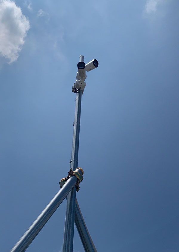 柏市トラックヤード 防犯カメラ設置