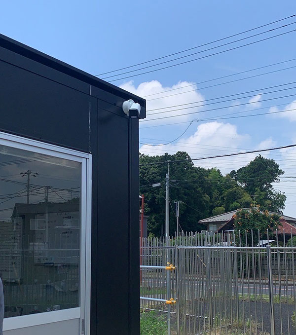 柏市トラックヤード 防犯カメラ設置